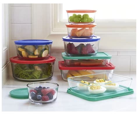 pyrex 18 piece storage set|pyrex portables 8 piece set.